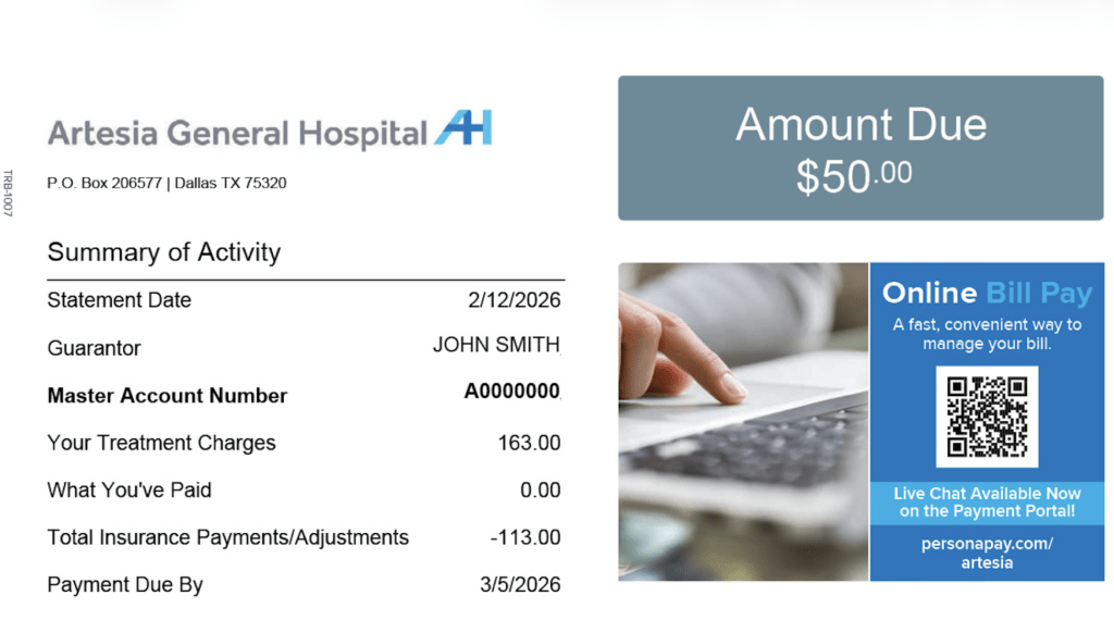 Improved Billing Statements at Artesia General Hospital