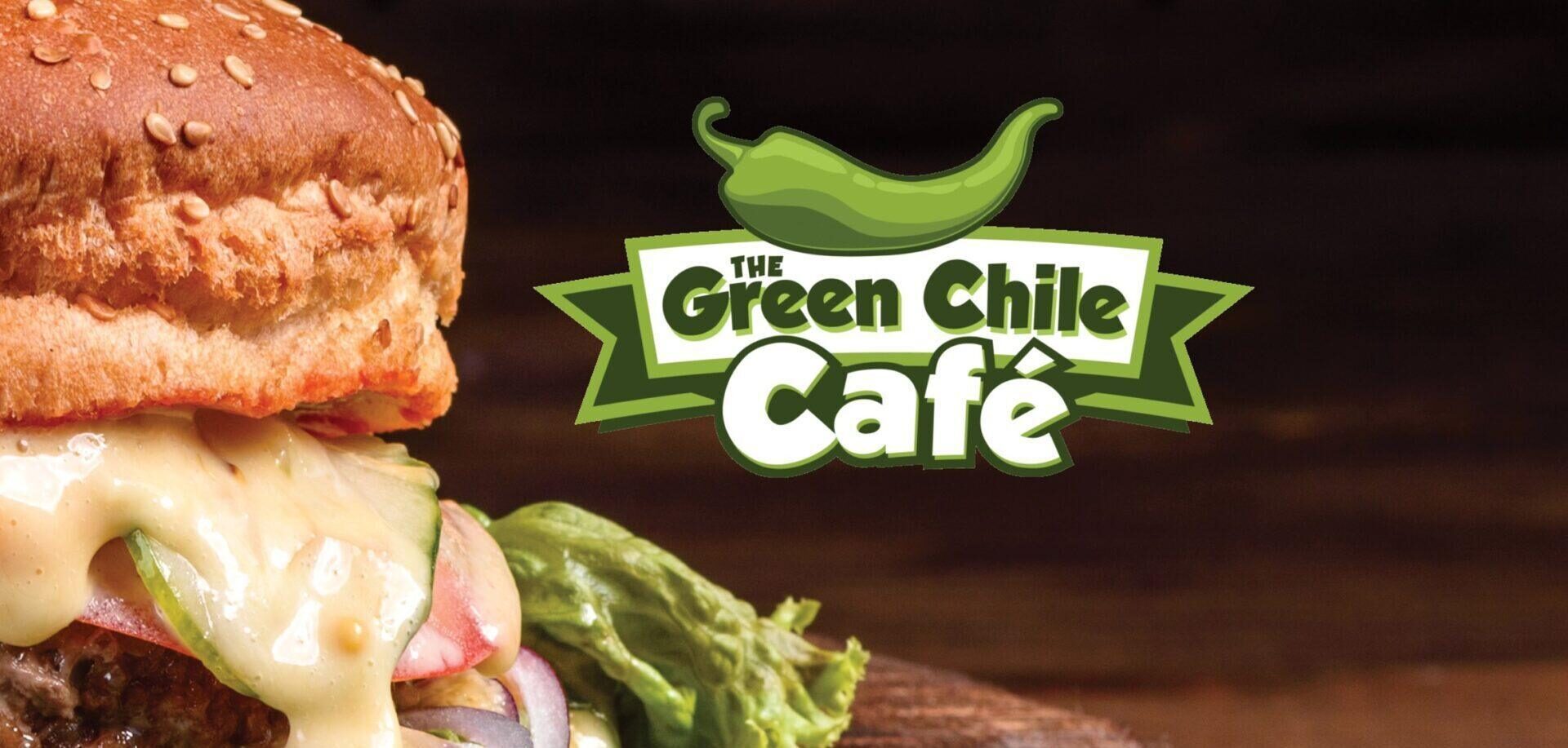 Fresh Green Chile Cheeseburger at the Green Chile Cafe in Artesia NM